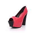 Chic cuero zapatos de salón de tacón Chunky Fiesta / noche zapatos (más colores)