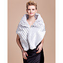 Nice Faux Fur Evening/Wedding Shawl With Crystal Pin