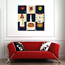 28"-35" Modern Still Life Flower Wall Clock in Canvas 3pcs