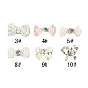 10PCS 3D Alloy Nail Decorations Diamond No.2 (assorti kleur)