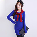 Women's Cabel Knit Long Jupmer with Scarf
