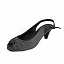 Satin Kitten Heel Peep Toe avec boucle fête / soirée chaussures