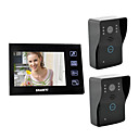 7 "Videocitofono Telefono Intercom System, con Record Picture card SD, Facendo Foto (2 fotocamera Per 1 Monitor)