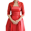 Elegante mangas 3/4 cetim Evening / Wedding wrap / Jacket (mais cores)