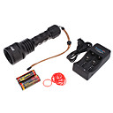 TrustFire TR-DF003 5-Mode 3 x Cree XM-L T6 LED Set linterna de buceo (10W, 2000lm, 2x26650)