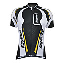 Kooplus 100% poliestere a maniche corte Quick Dry Abiti Ciclismo Uomo (Bianco e nero)