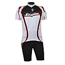 Kooplus 100% poliestere a maniche corte Quick Dry Abiti Ciclismo Uomo (Bianco e nero)