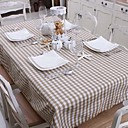 Grey & White Color Plaid Table cloth