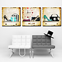 12"-24" Modern Fashion Shoes Wall Clock in Canvas 3pcs
