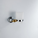 De style contemporain, fini chrome mural en alliage de zinc Coupe du simple Toothbrush Holder rack