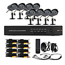 8 Channel One-Touch CCTV DVR Système en ligne (8 caméra extérieure Warterproof)