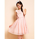 TS kanten randen organza mouwloze jurk