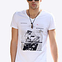 Heren V-hals Casual Korte T-shirt Mouw