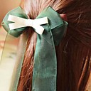 Women's Layered Green Galloon Bow Hair Clip