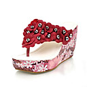 Similpelle Zeppa Sandali con perline partito / sera scarpe (più colori)