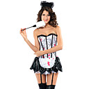 Sexy and Scary White Polyester Black Trim Zombie Maid Suit(3 Pieces)