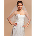 ElegantOne-tier Elbow Wedding Veils With Cut Edge