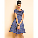 TS VINTAGE Print Bow Tie Dress