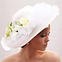 Bela Organza / cetim Forjar Hat Noiva