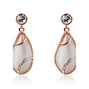 Fashion Alloy Crystal Yellow Earrings