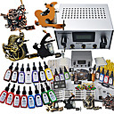 4 Kit de tatouage pour la doublure et d'ombrage (3 Tattoo Machine sculpté et 1 machine de tatouage en fonte)
