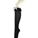 Black Cotton Pink Ribbon Sweet Lolita Socks