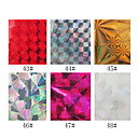 1PCS Laser Foil Nail Decorations Starry Nail Stickers No.43-48 (50x6x0.1cm, verschillende kleuren)
