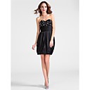 Sheath/Column Sweetheart Short/Mini Satin Chiffon Cocktail Dress