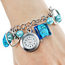 Femme Plastique alliage Montre analogique bracelet à quartz (Bleu)