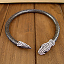 Women's Diamond Snake Short Silver Necklace