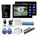 New 7" Color Hands Free Video Door phone with 2 Monitors(RFID keyfobs,Magnetic lock,Remote Control)