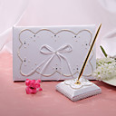 Elegante Hochzeit Gästebuch und Stift mit Fuax Perle Set