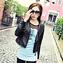 Fashion Long Sleeve Standing Collar PU Casual/Party Jacket(More Colors)