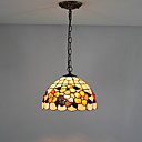 12 Inch Tiffany-style Floral Natural shell Material Inverted Pendant Light (0835-D8009)