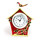 Bird House Desgin Painting Polyresin Alarm Clock