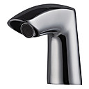 Contemporary Style Chrome Finish Deck Mounted Brass Sensor Bathroom Sink Faucets