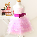 Lovely Sleeveless Satin/Tulle Wedding/Evening Flower Girl Dress
