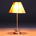 40W Modern Table Light with Pleated Fabric Shade and Two Pieces of Leaves Décor