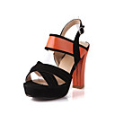 Suede Chunky Heel Sandals With Buckle Party / Evening Shoes (More Colors)