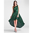 A-line One Shoulder Floor-length/Asymmetrical Chiffon Cocktail Dress