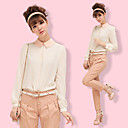Gasa mujeres con cuentas Bow Blouse