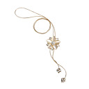 Women's Elegant Big Opal Flower Diamond Ball Necklace