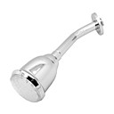 Contemporary Chrome Finish Thermochromic Wall Mount LED Showerhead