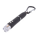 Mode Portable Porte-clés lampe de poche avec LED et Laser (6 couleurs)