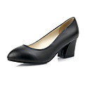 Leather Chunky Heel Closed Toe Party / Evening Shoes