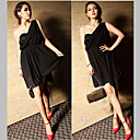 Frauen-Chiffon-Schulter-Kleid,