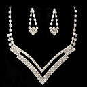 strass waardige ketting en oorbel set