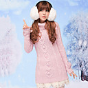 Neck de la Mujer Polo Cable Knit Sweater Arco