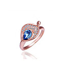 Elegant Rose Gold Plated Crystal Ring
