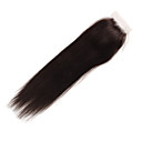 100% Indian Remy 16 Inch Silky Straight Hair Full Lace Closures Extensions